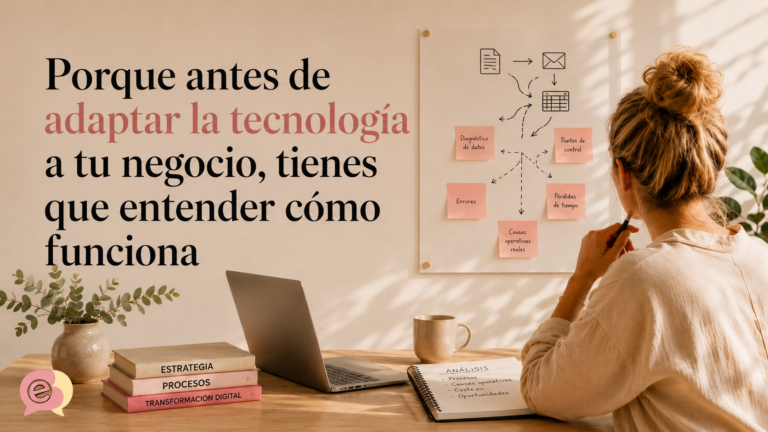 Porque antes de adaptar la tecnología tienes que entender cómo funciona tu negocio